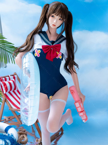 F7123-159cm(5.3ft)-31.5kg 2.2cf B Cup ROS Silicone Asian Adult Chinese flat chest Anime Sex Doll【ChunMoMo】｜Bezlya Doll
