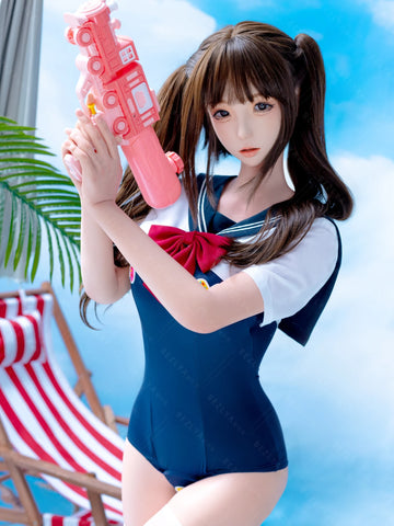 F7123-159cm(5.3ft)-31.5kg 2.2cf B Cup ROS Silicone Asian Adult Chinese flat chest Anime Sex Doll【ChunMoMo】｜Bezlya Doll