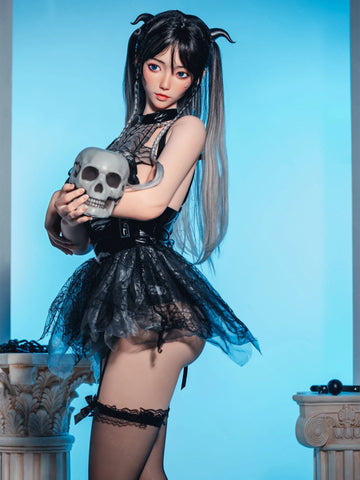 F7132-163cm(5.4ft)-35kg 2.1 B Cup Asian Real TPE body+silicon head flat chest Chinese Sex Doll｜Bezlya Doll