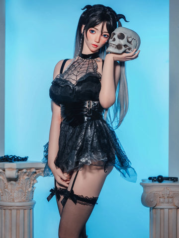 F7132-163cm(5.4ft)-35kg 2.1 B Cup Asian Real TPE body+silicon head flat chest Chinese Sex Doll｜Bezlya Doll