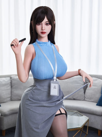 F7117-161cm(5.28ft)-32.8kg 2.2 I Cup Asian Real Silicone Japanese Office Lady Sex Doll – Professional Attire Love Doll｜Bezlya Doll