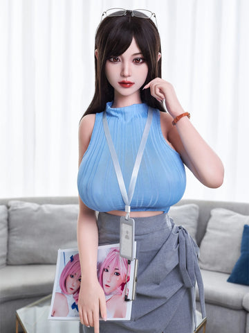 F7117-161cm(5.28ft)-32.8kg 2.2 I Cup Asian Real Silicone Japanese Office Lady Sex Doll – Professional Attire Love Doll｜Bezlya Doll