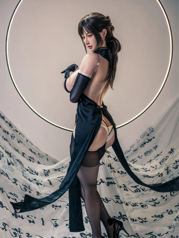 F7118-155cm(5.12ft)-34.5kg 2.1 I Cup Ink Moon Sorceress – Silicone Asian Exotic Mini Sex Doll for Men｜Bezlya Doll