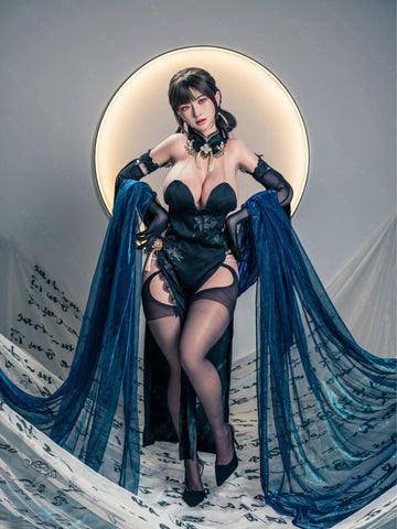 F7118-155cm(5.12ft)-34.5kg 2.1 I Cup Ink Moon Sorceress – Silicone Asian Exotic Mini Sex Doll for Men｜Bezlya Doll