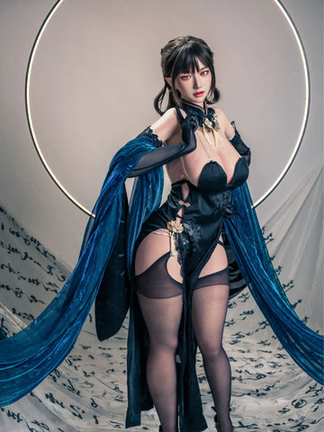 F7118-155cm(5.12ft)-34.5kg 2.1 I Cup Ink Moon Sorceress – Silicone Asian Exotic Mini Sex Doll for Men｜Bezlya Doll