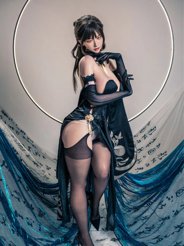 F7118-155cm(5.12ft)-34.5kg 2.1 I Cup Ink Moon Sorceress – Silicone Asian Exotic Mini Sex Doll for Men｜Bezlya Doll