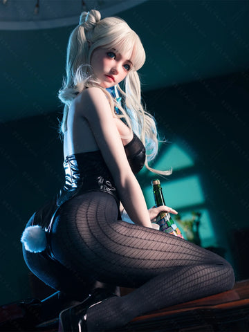 F7135-155Mcm(5.1ft)-38kg 2.2cf E Cup Mini Silicone White Twin Tails Japanese Cosplay Sex Doll｜Bezlya Doll