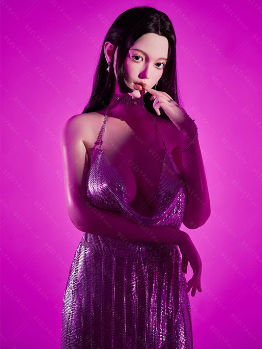 F7136-163Mcm(5.4ft)-37kg 2.2cf E Cup Mini ROS Silicone Asian Anime celebrity Sex Doll｜Bezlya Doll