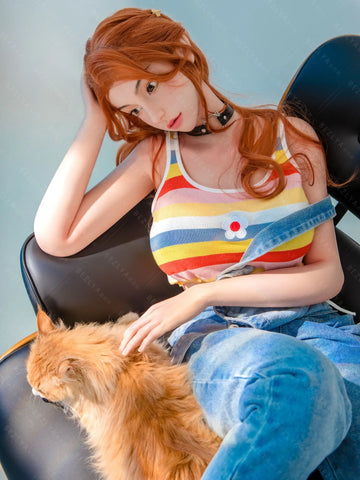 F7150-163cm(5.4ft)-35kg 2.1 B Cup Asian Real TPE body+silicon head small breast Chinese Sex Doll｜Bezlya Doll