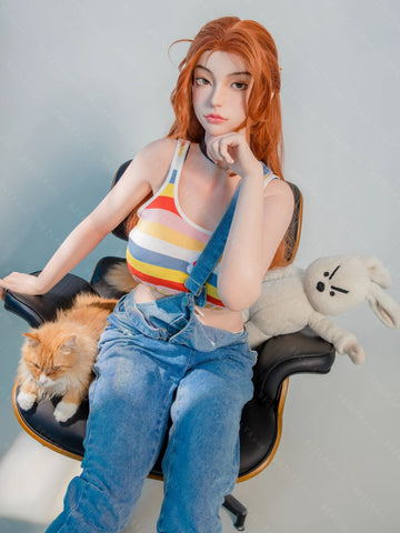 F7150-163cm(5.4ft)-35kg 2.1 B Cup Asian Real TPE body+silicon head small breast Chinese Sex Doll｜Bezlya Doll