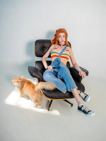 F7150-163cm(5.4ft)-35kg 2.1 B Cup Asian Real TPE body+silicon head small breast Chinese Sex Doll｜Bezlya Doll