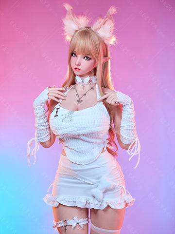 F7154-155Mcm(5.1ft)-38kg 2.2cf E Cup Mini ROS Silicone Asian Anime celebrity Sex Doll｜Bezlya Doll