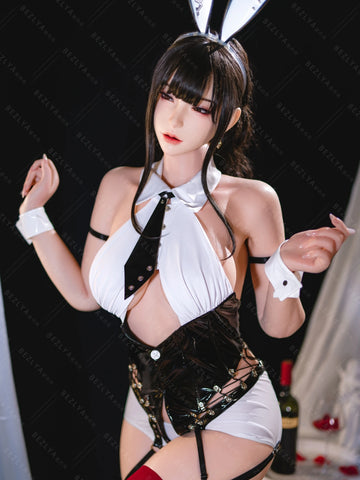 F7158-162cm(5.4ft)-39.5kg 2.2u B Cup Asian Real ROS Silicone flat chest Chinese Sex Doll｜Bezlya Doll