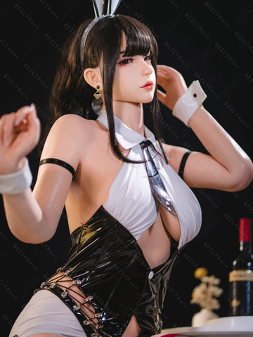 F7158-162cm(5.4ft)-39.5kg 2.2u B Cup Asian Real ROS Silicone flat chest Chinese Sex Doll｜Bezlya Doll
