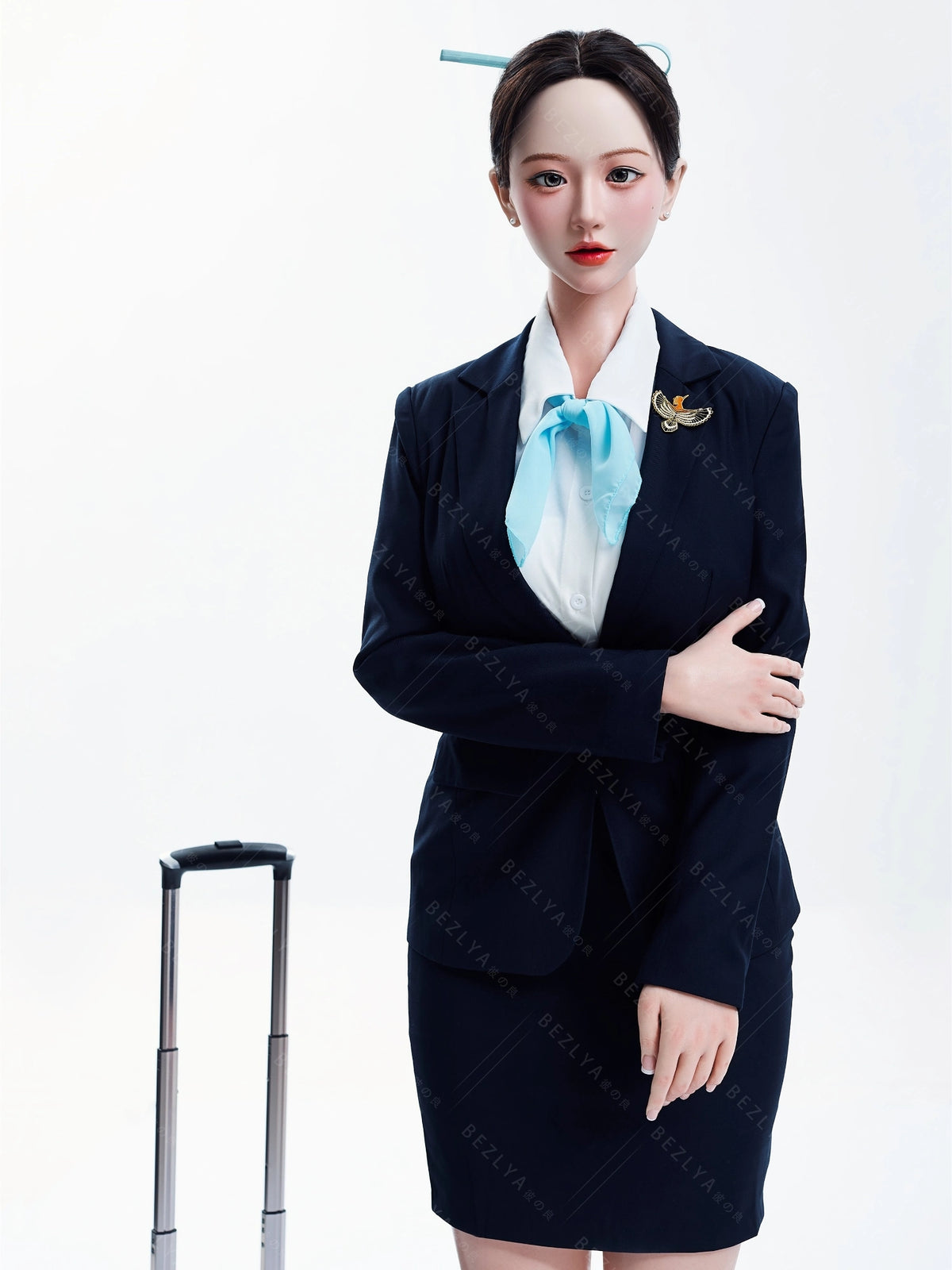 F7160-163Rcm(5.4ft)-35.8kg 2.2cf D Cup Mini ROS Silicone Asian Anime celebrity Sex Doll｜Bezlya Doll