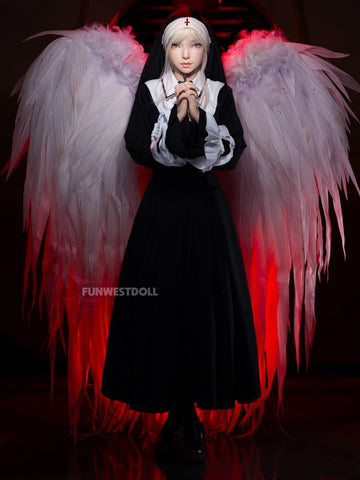 F2534-159cm(5.2ft)-37kg A Cup Halloween Realistic Silicone Sex Doll | Fun West Doll