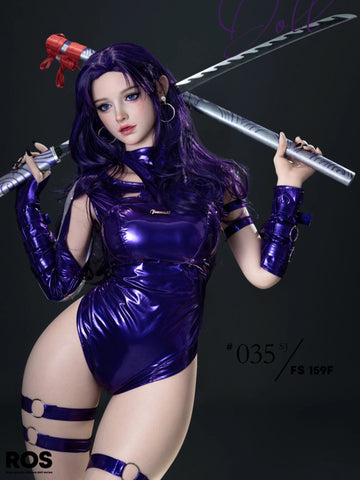 F8625-159cm(5.2ft)-35.3kg F Cup Big Tits Silicone Full Sex Doll White Chloe with ROS head｜Funwest Doll