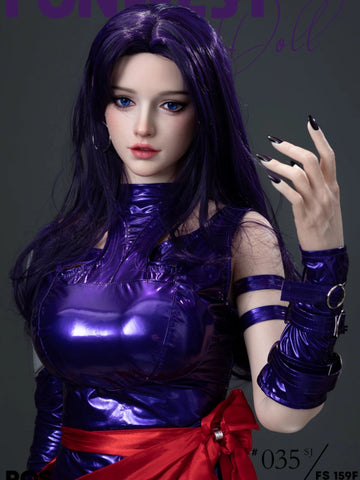 F8625-159cm(5.2ft)-35.3kg F Cup Big Tits Silicone Full Sex Doll White Chloe with ROS head｜Funwest Doll