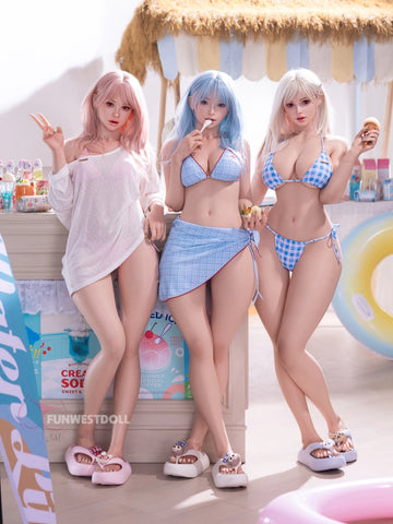 F8675-159cm(5.2ft)-35.3kg F Cup Realistic Skin Texture Gel Breasts Silicone Full Sex Doll｜Funwest Doll