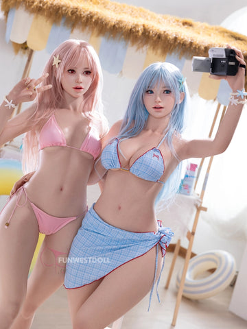 F8675-159cm(5.2ft)-35.3kg F Cup Realistic Skin Texture Gel Breasts Silicone Full Sex Doll｜Funwest Doll