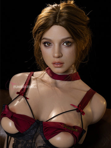 T357-113cm-53lbs D Cup Realistic Skin Silicone Sex Doll Torso with Head｜Funwest Doll
