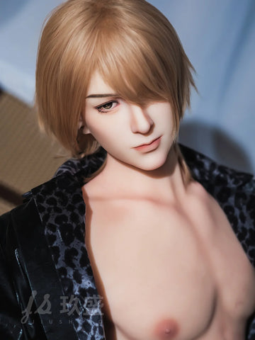 F5690—185cm/6ft1-45kg Finn 7.09in Dildo Realistic Femboy Sex Doll with Soft Silicone Body - Jiusheng Doll
