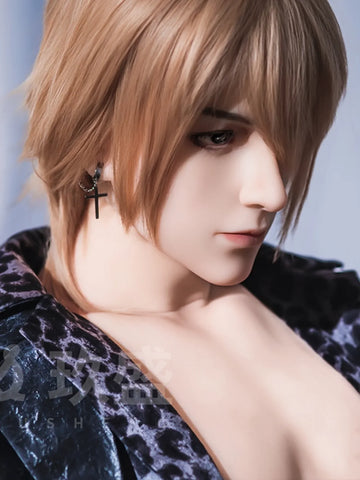 F5690—185cm/6ft1-45kg Finn 7.09in Dildo Realistic Femboy Sex Doll with Soft Silicone Body - Jiusheng Doll