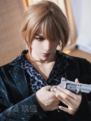 F5690—185cm/6ft1-45kg Finn 7.09in Dildo Realistic Femboy Sex Doll with Soft Silicone Body - Jiusheng Doll