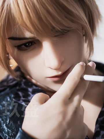 F5690—185cm/6ft1-45kg Finn 7.09in Dildo Realistic Femboy Sex Doll with Soft Silicone Body - Jiusheng Doll