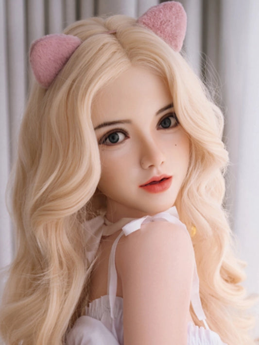 H401 ROS Free Hair Impants  Real Oral Movable Jaw Blowjob Silicone Sex Doll Head   | SY Doll