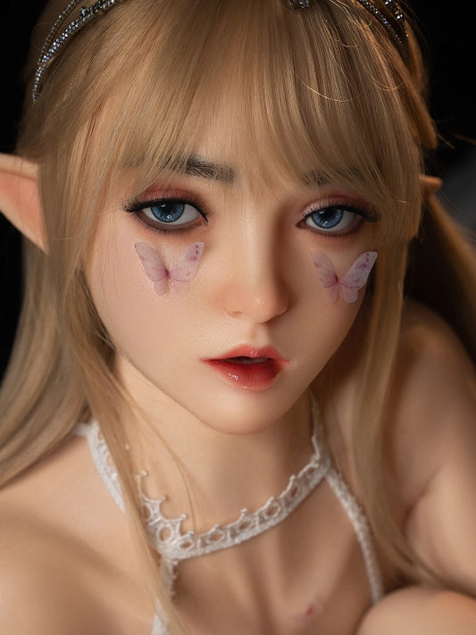 H402 ROS Free Hair Impants  Real Oral Movable Jaw Blowjob Silicone Sex Doll Head   | SY Doll