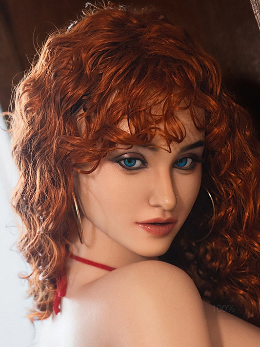 H405 ROS Free Hair Impants  Real Oral Movable Jaw Silicone Sex Doll Head   | SY Doll
