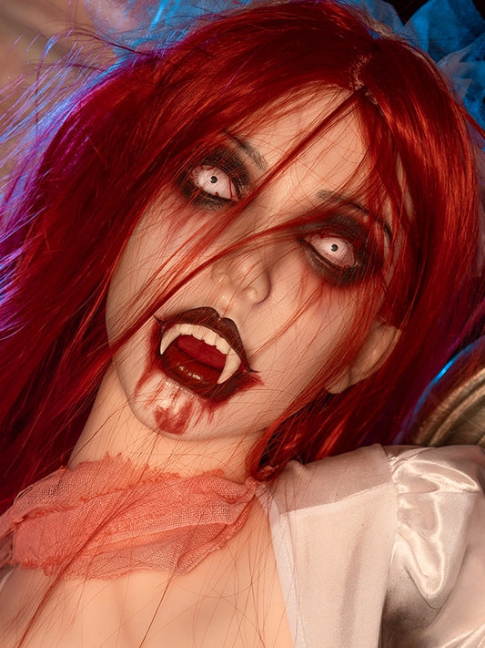 H426 ROS Free Hair Impants  Real Oral Movable Jaw Silicone Sex Doll Head   | SY Doll