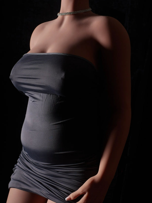 T909(72.8lbs)Black- TPE Biggest bbw toy sex Torso with Chubby Belly｜Climax Doll Classic
