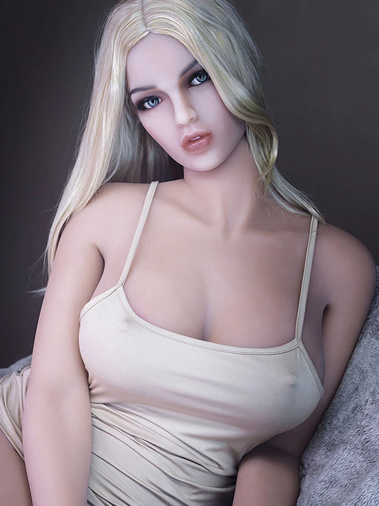 F3837-160cm/5ft2 4kg H Cup Pink Nipples Blonde Hair TPE Sex Doll | HR Doll