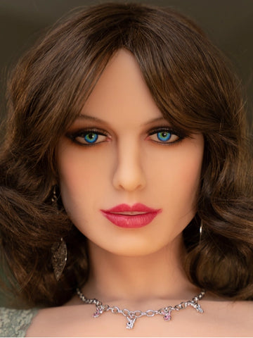 F3857-164cm/5ft4 L Cup Blue Eyes Latte Hair TPE Sex Doll | HR Doll