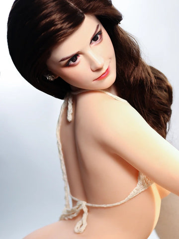 F1607-155cm/5ft1 A Cup Flat Breast Realistic Silicone Head Sex Doll |Rosretty Doll