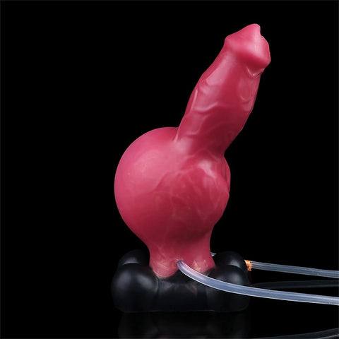 D408(1.3 LBS丨7.2'') Ejaculation Fantasy Dog Dildo Silicone Inflated Knot Dildo