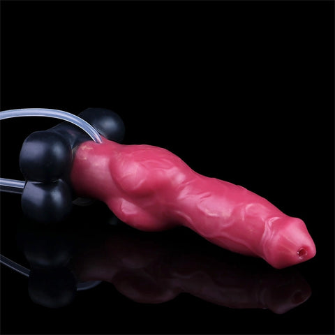 D408(1.3 LBS丨7.2'') Ejaculation Fantasy Dog Dildo Silicone Inflated Knot Dildo