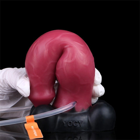 D408(1.3 LBS丨7.2'') Ejaculation Fantasy Dog Dildo Silicone Inflated Knot Dildo