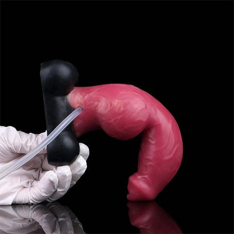 D408(1.3 LBS丨7.2'') Ejaculation Fantasy Dog Dildo Silicone Inflated Knot Dildo