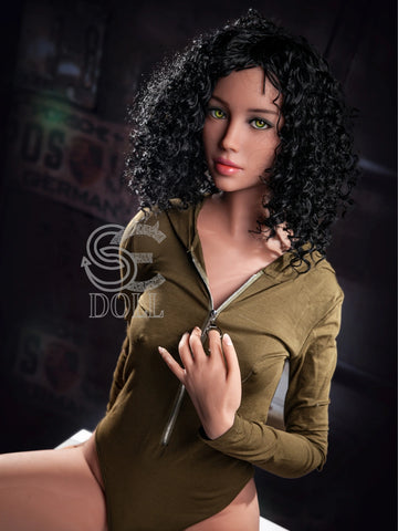 F3736-166cm(5ft5)-34.5kg B Cup TPE Sexy Small Breasts Latin Girl Curly Hair Sex Doll｜SE Doll