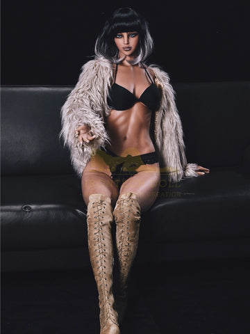 F1920K-168cm(5.5ft) D Cup Emily Black Sex Doll｜Irontech Doll