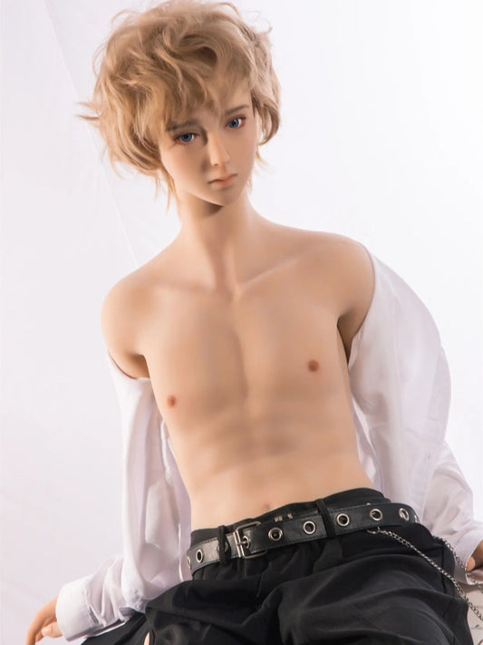 F112-165cm-37kg Edward Golden Hair Tpe Prince Femboy Sex Doll -Qita Doll