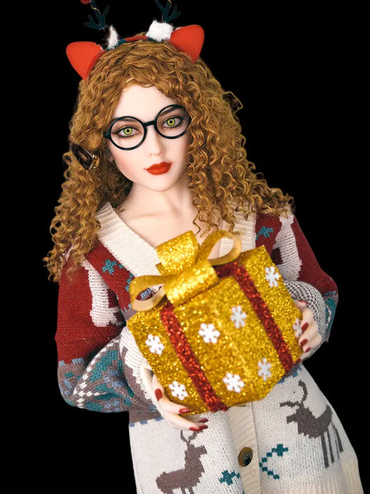F104- 150cm/4ft9  C Cup Redhead Golden Cute Christmas Mini Realistic TPE Sex Doll｜Irontech Doll