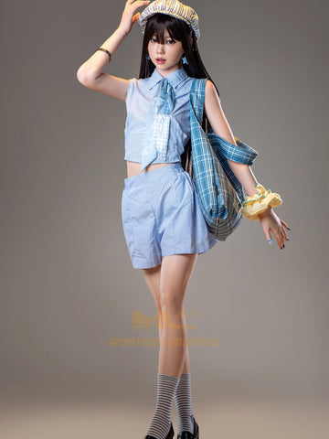 F778-161cm(5ft3)-29kg A Cup Kurumi Flat Chested Silicone Sex Doll| Irontech Oriental
