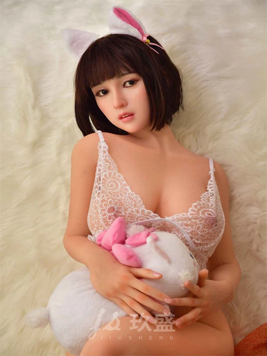 F641— Emiko 150cm/4ft9 31kg Asian Chubby School Girl D-Cup BBW Sex Doll