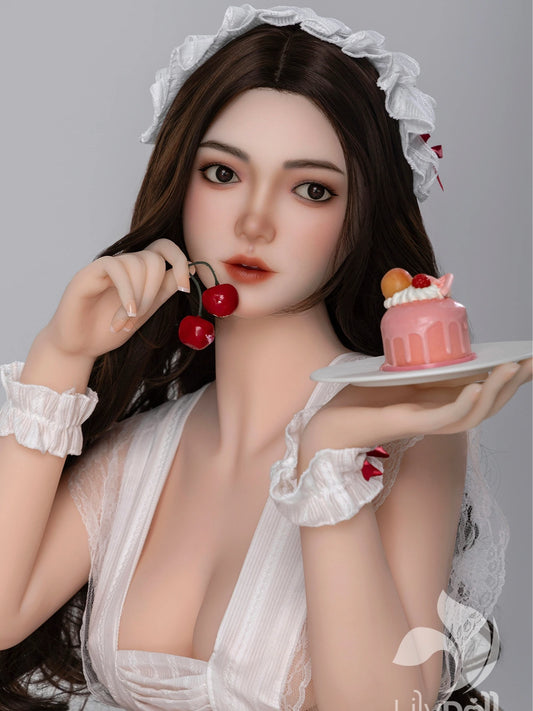 F7550—158cm/5ft2-34kg D Cup TPE Body + Silicone Head Asian Dessert Maid Sex Doll | LilyDoll
