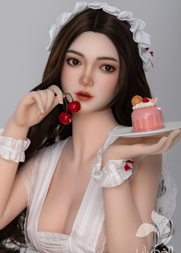 F7550—158cm/5ft2-34kg D Cup TPE Body + Silicone Head Asian Dessert Maid Sex Doll 【IN STOCK USA】| LilyDoll