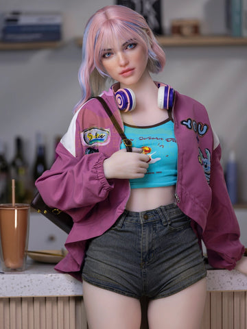 F2353-162cm(5.3ft) A Cup Flat Cheast Silicone Head Best TPE Sex Doll｜Irontech Doll